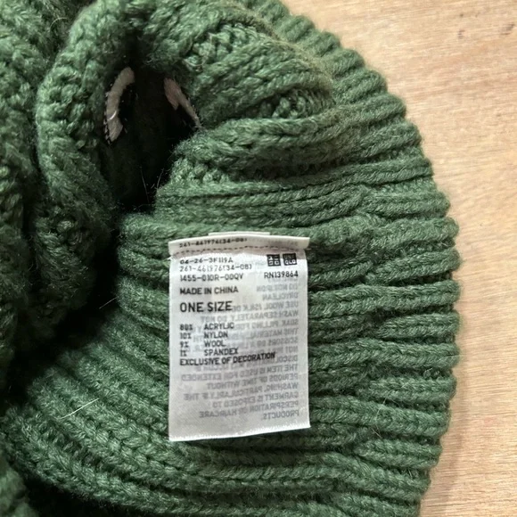 Anya Hindmarch Forest Green Knit Hat - Picture 3 of 3